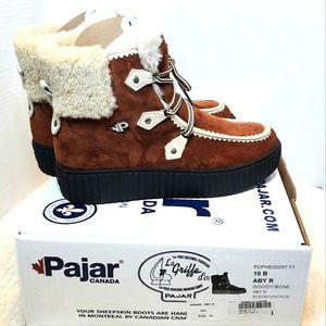 ✨️NWB ABY R Mocassin Ankle High Vintage Leather & Suede Lace Up Boot